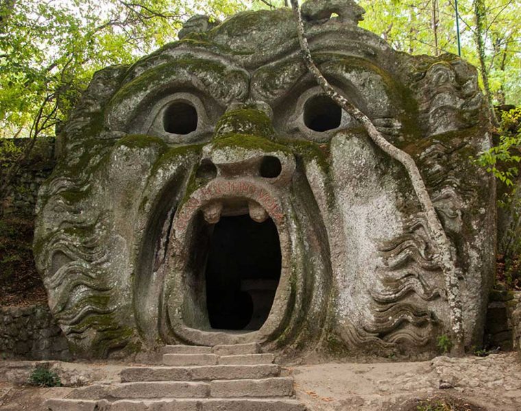“Mouth of Hell” sculpture at the Parco dei Mostri